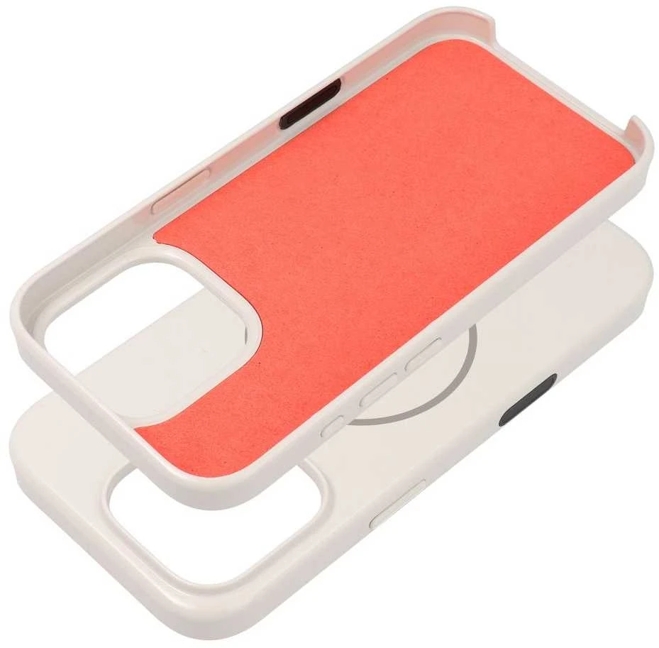 OEM dėklas, skirtas „iPhone 16 PLUS“ blizgiam „Mag“ dėklui, suderinamas su „MagSafe“ baltais