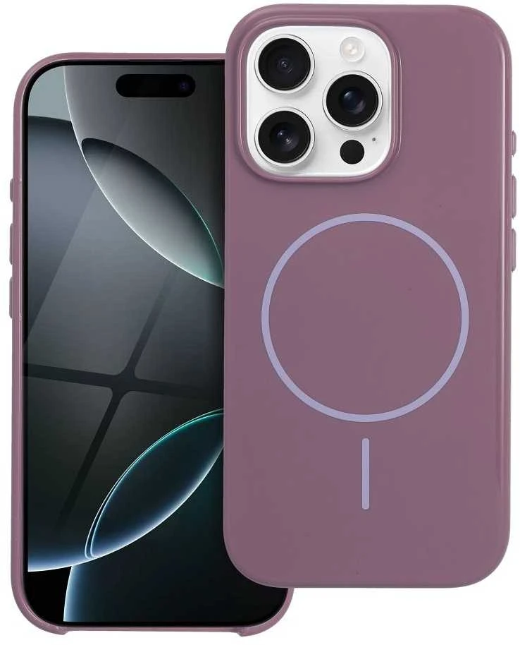 OEM dėklas, skirtas iPhone 17, blizgus Mag dėklas, suderinamas su MagSafe violetine