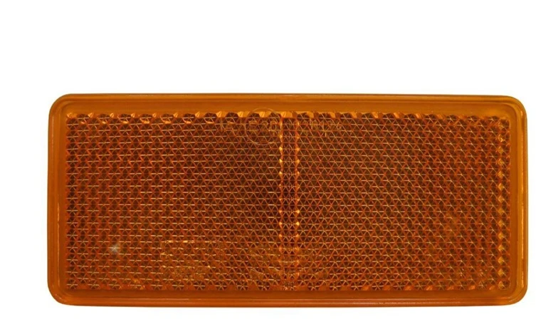 None Nežinomas Geltonas klijuojamas atšvaitas, stačiakampis, 40×90 mm
