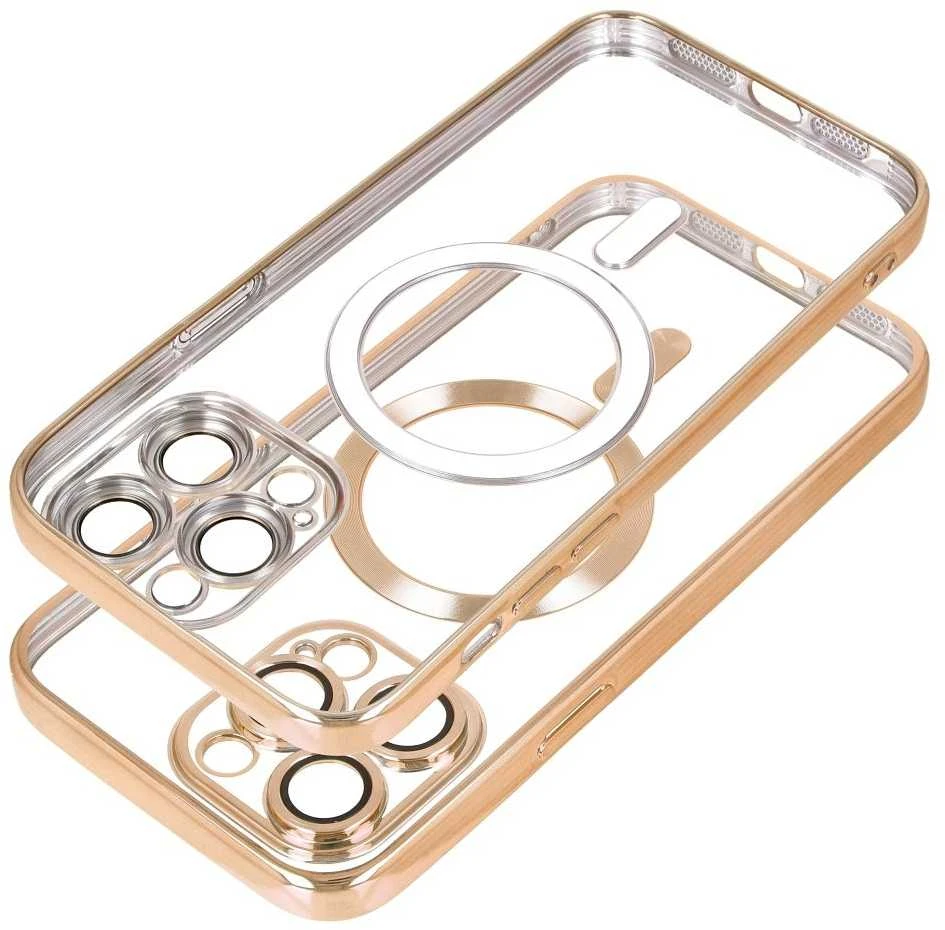 OEM dėklas, skirtas iPhone 16, Electro Mag dėklas, suderinamas su MagSafe auksiniu dangteliu