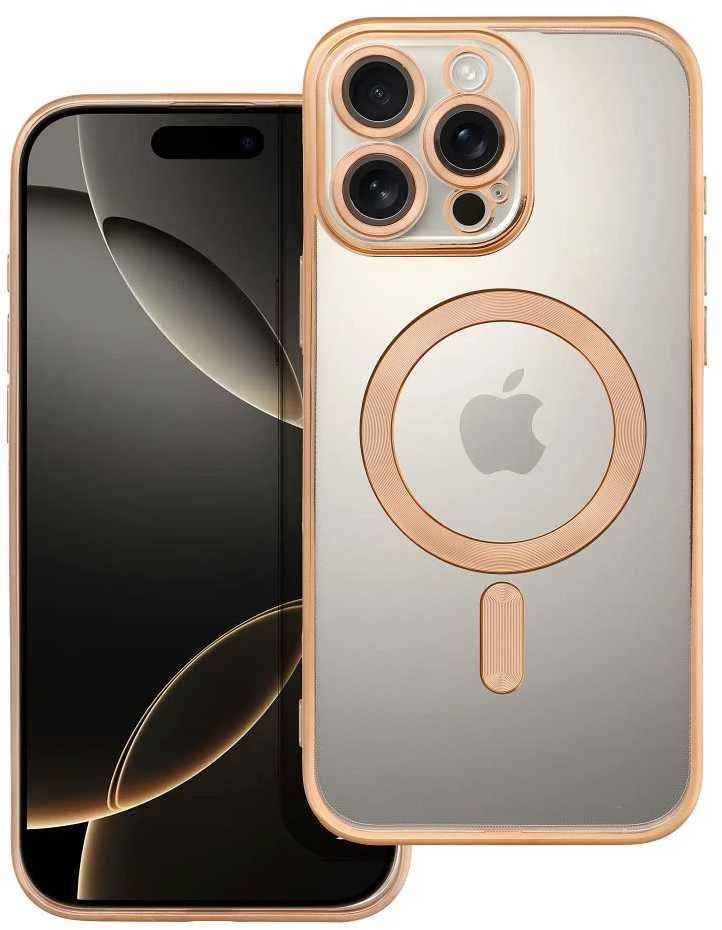 OEM dėklas, skirtas iPhone 16 PRO MAX, Electro Mag dėklas, suderinamas su MagSafe auksiniu dangteliu.