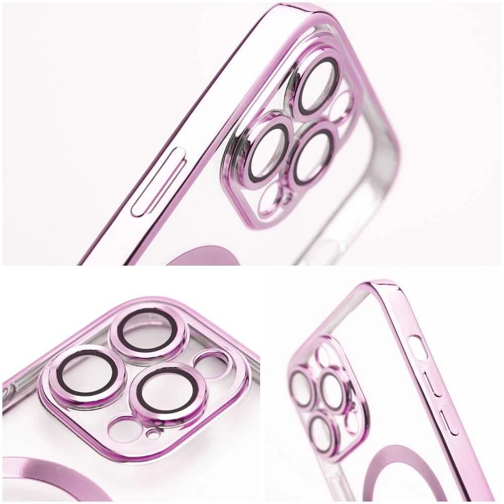OEM dėklas, skirtas iPhone 17 AIR, Electro Mag dėklas, suderinamas su MagSafe, auksinis-rose
