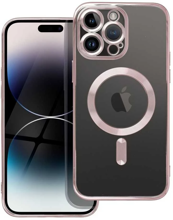 OEM dėklas, skirtas iPhone 17, Electro Mag dėklas, suderinamas su MagSafe, auksinis-rose