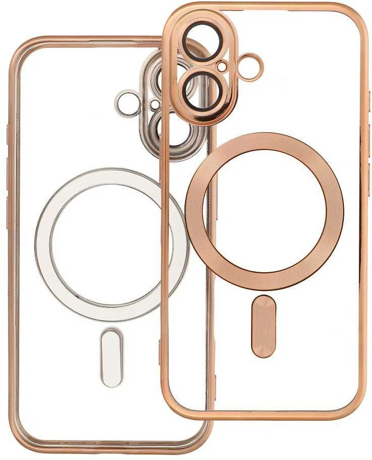 OEM dėklas, skirtas iPhone 16, Electro Mag dėklas, suderinamas su MagSafe auksiniu dangteliu