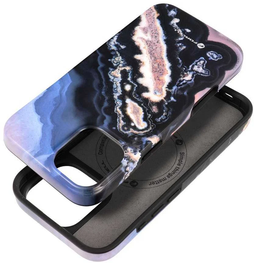 „iPhone 16 PLUS“ dėklas „Forcell F-Protect Mirage“, suderinamas su „Magsafe Military Drop-Test“ auksinis island