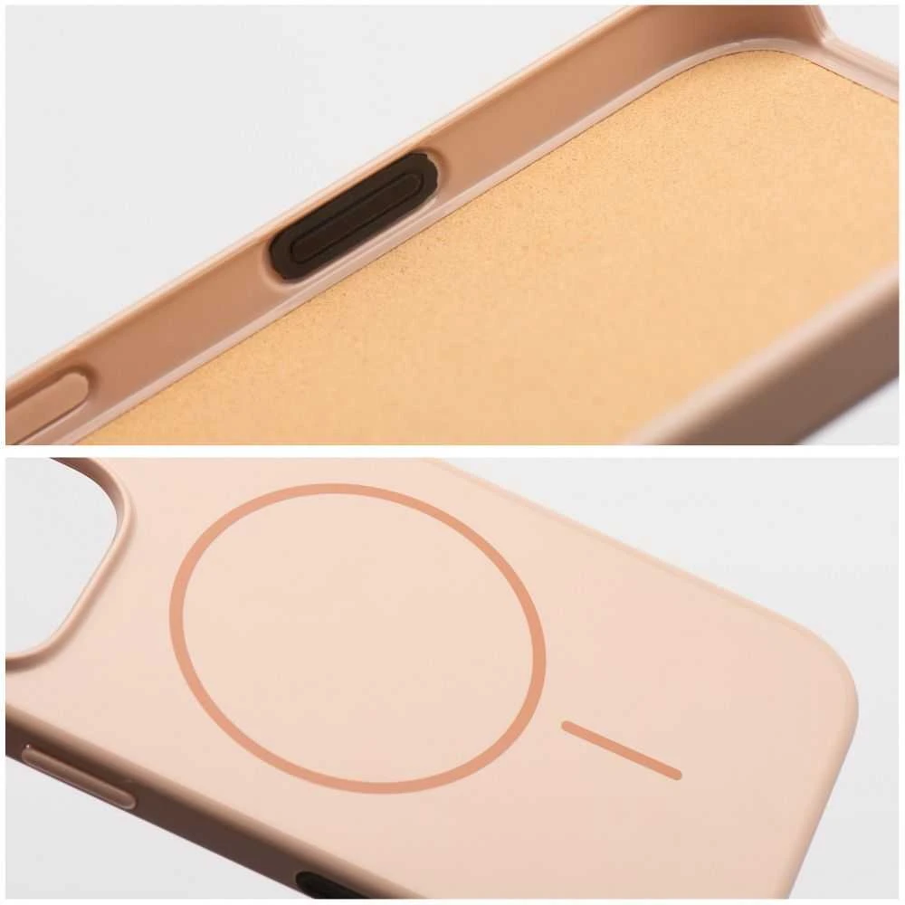 OEM dėklas, skirtas iPhone 17, blizgus Mag dėklas, suderinamas su MagSafe dykumos auksiniu dangteliu.