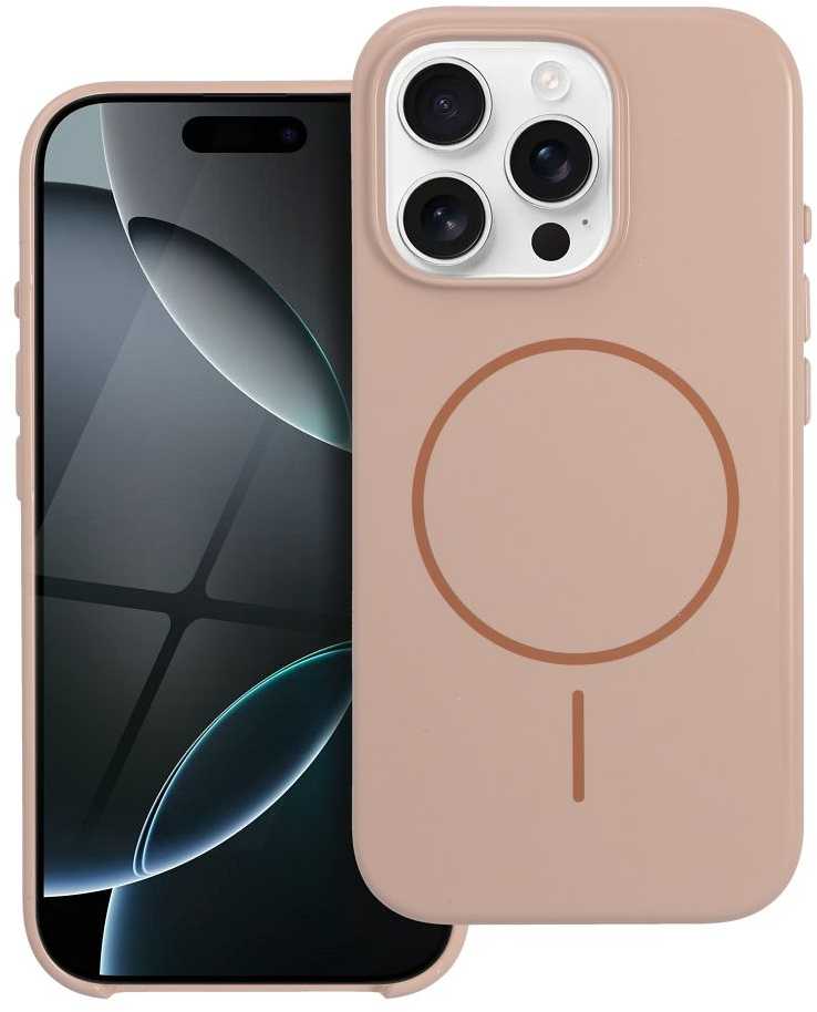 Dėklas Oem Case for iPhone 16 PLUS Glossy Mag Cover compatible with MagSafe desert auksinis