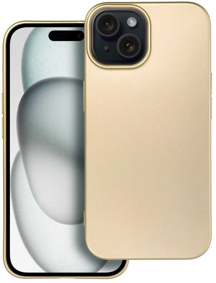 Oem dėklas, skirtas iPhone 15, Metallic auksinis