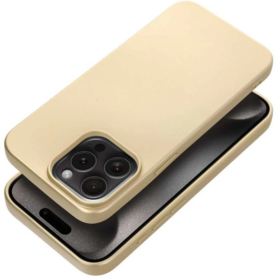 OEM dėklas, skirtas iPhone 15 PRO MAX, metalinis auksinis