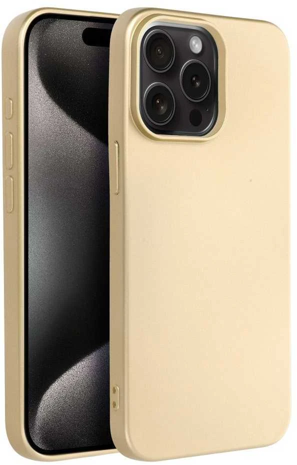 OEM dėklas, skirtas iPhone 15 PRO MAX, metalinis auksinis