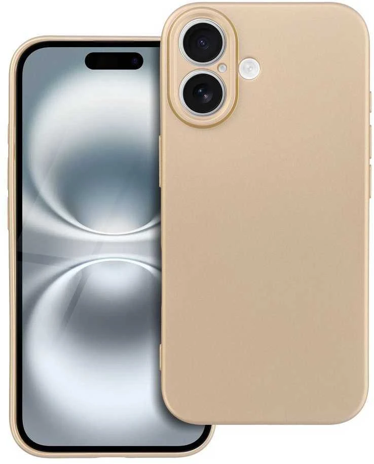 Oem Dėklas, skirtas iPhone 16 Metallic auksinis