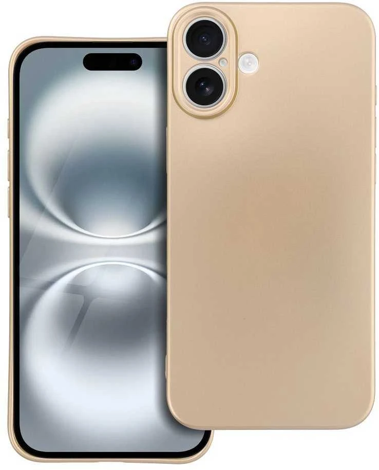 OEM dėklas, skirtas iPhone 16 PLUS, metalinis auksinis