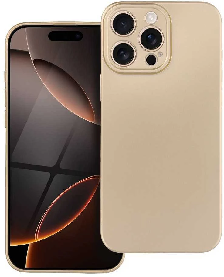 OEM dėklas, skirtas iPhone 16 PRO MAX, metalinis auksinis