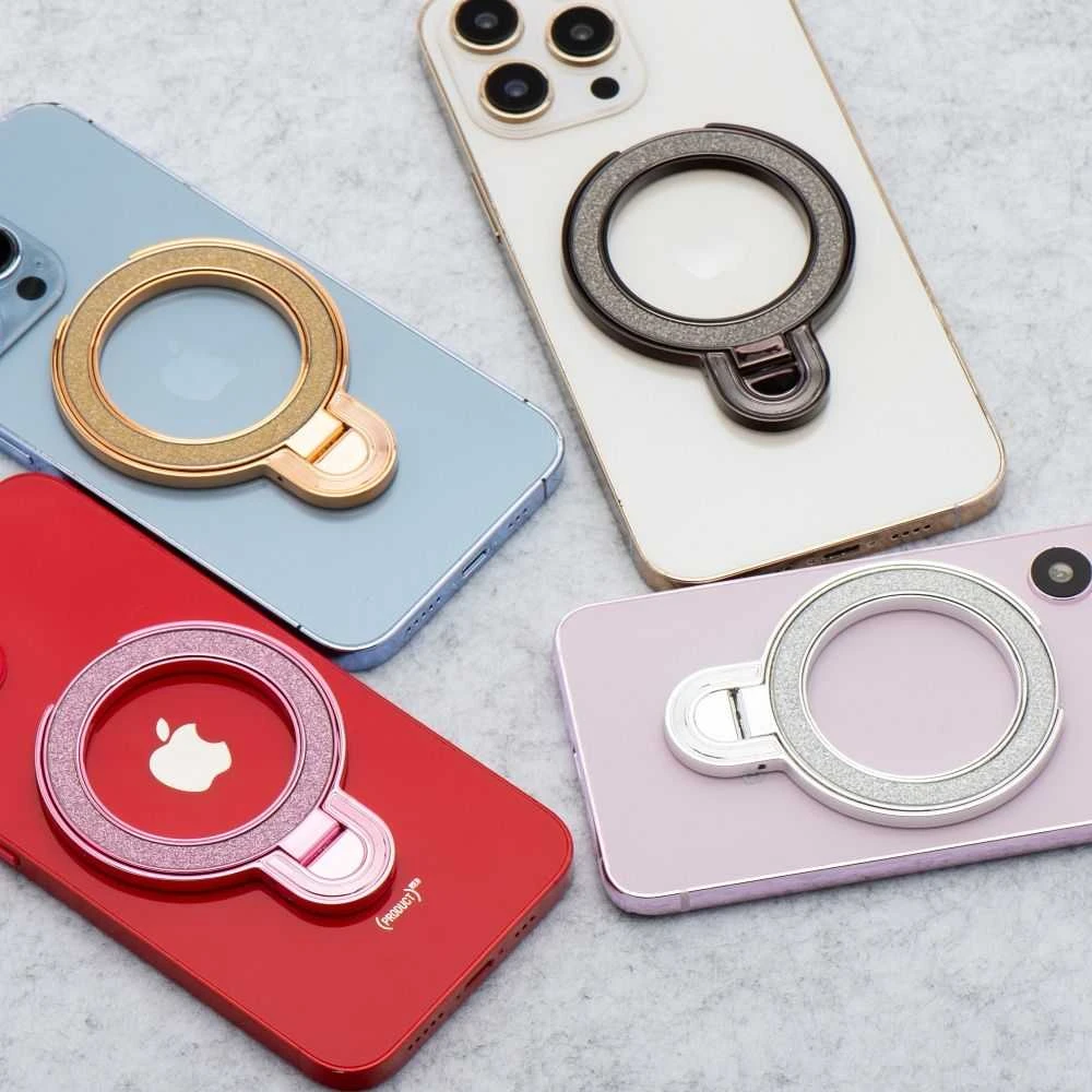 OEM telefono stovas CIRCLE GLITTER - priklijuojamas - auksinis