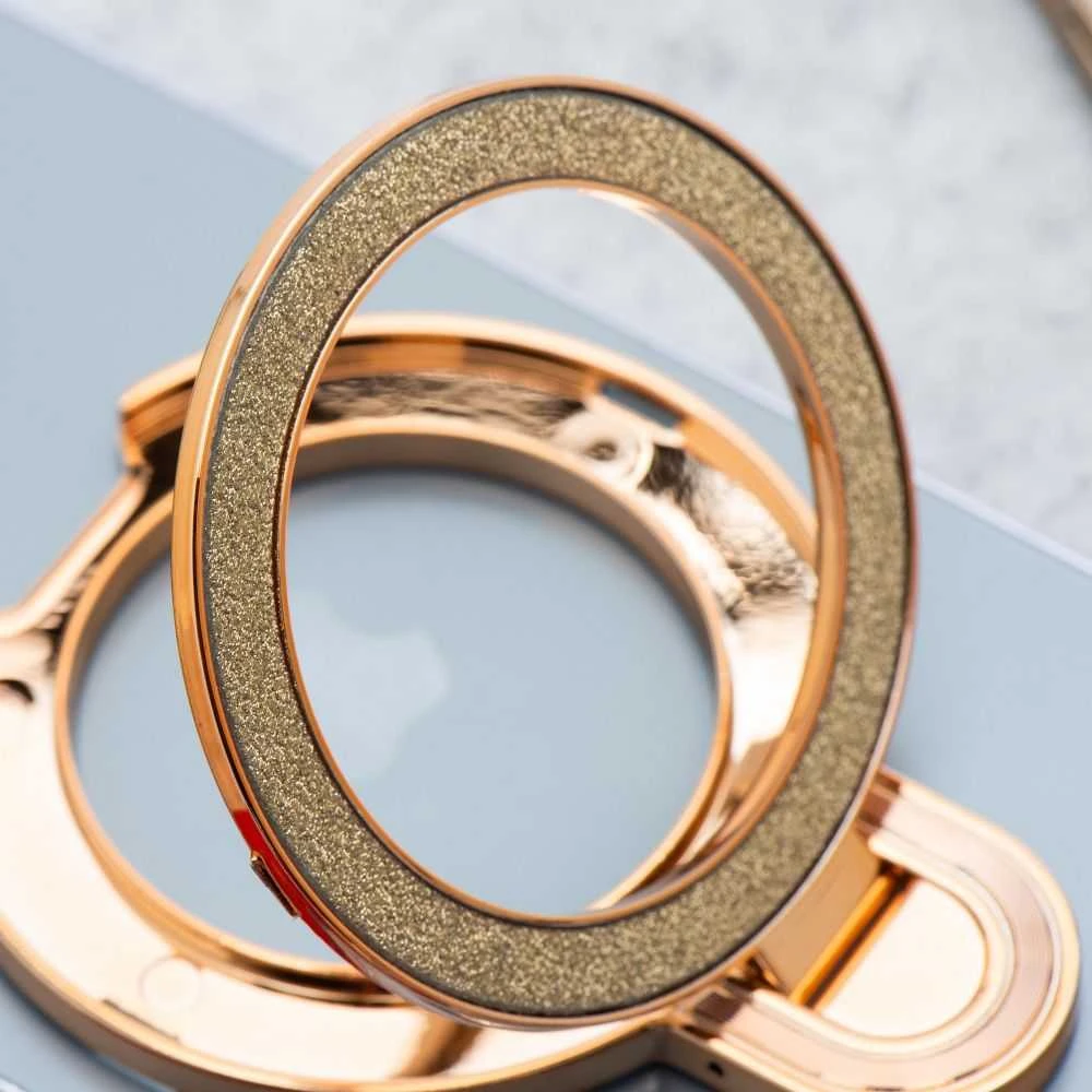 OEM telefono stovas CIRCLE GLITTER - priklijuojamas - auksinis