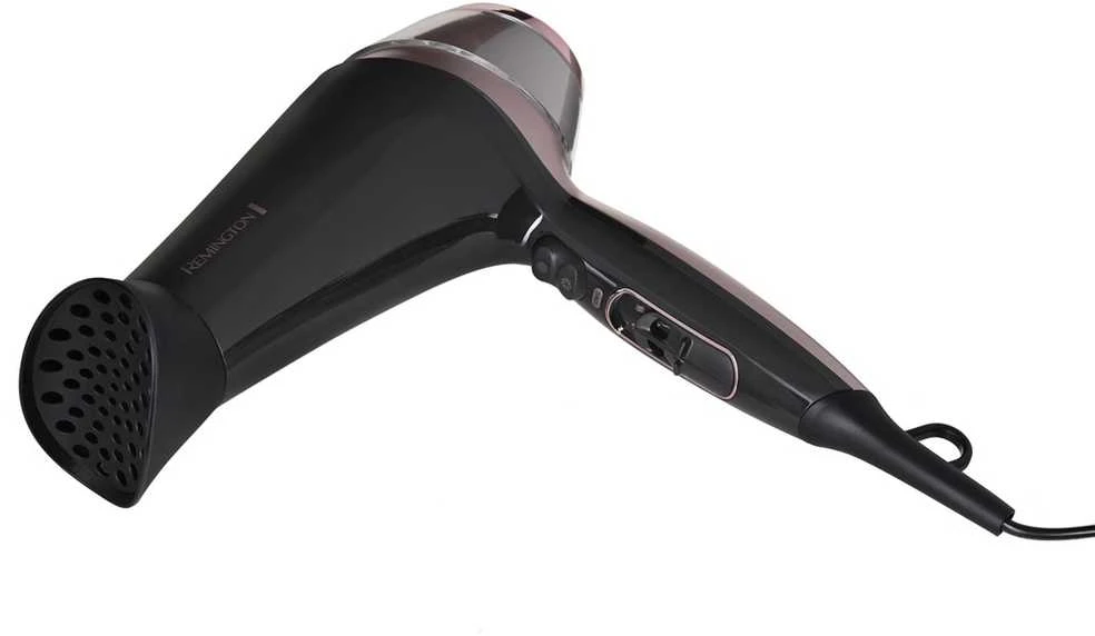 Remington | Curl and Straight Confidence Plaukų džiovintuvas | D5706 | 2200 W | Number of temperature settings 3 | Ionic function | Diffuser nozzle | Juodas