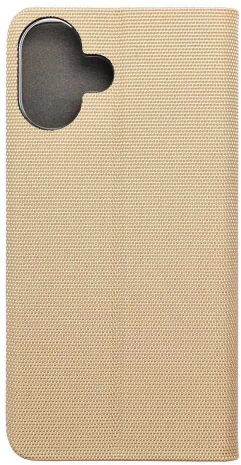 OEM atverčiamas dėklas iPhone 16 PLUS jautriai knygutei auksinis