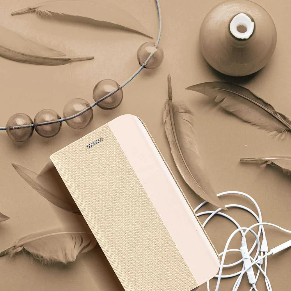 OEM atverčiamas dėklas iPhone 17 AIR Sensitive Book auksinis