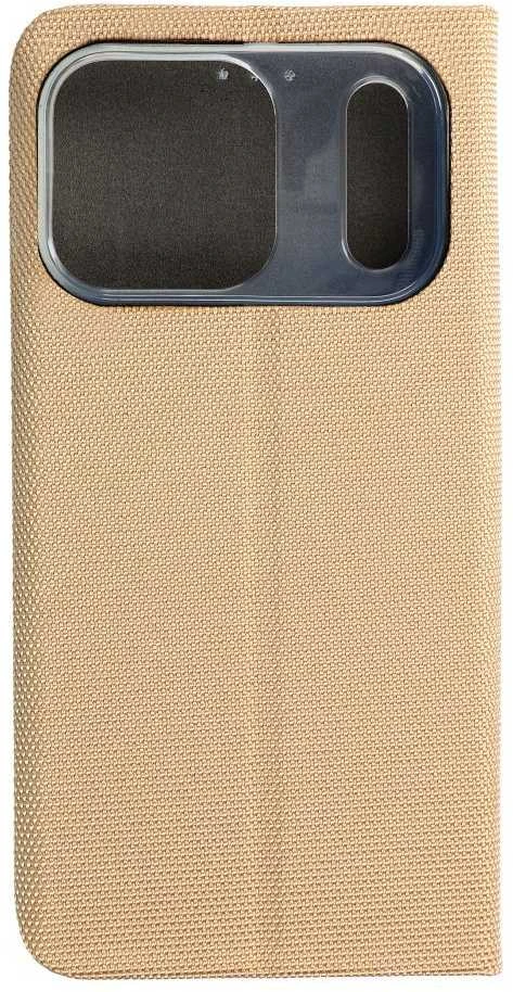 OEM atverčiamas dėklas iPhone 17 PRO / 18 PRO jautriai knygutei auksinis