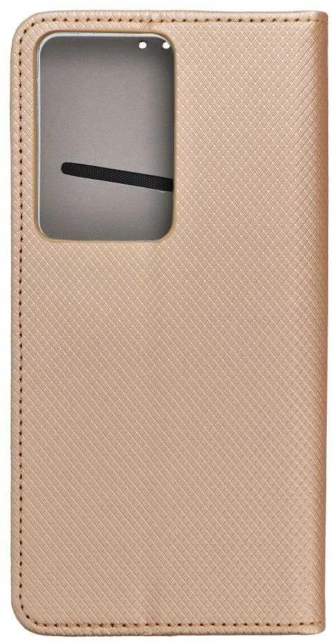 Atverčiamas dėklas, skirtas Realme C75 Smart Case Book auksinis
