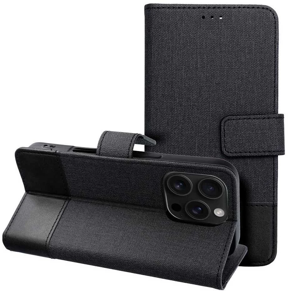 OEM atverčiamas dėklas iPhone 16 PRO Gomma Book juodas