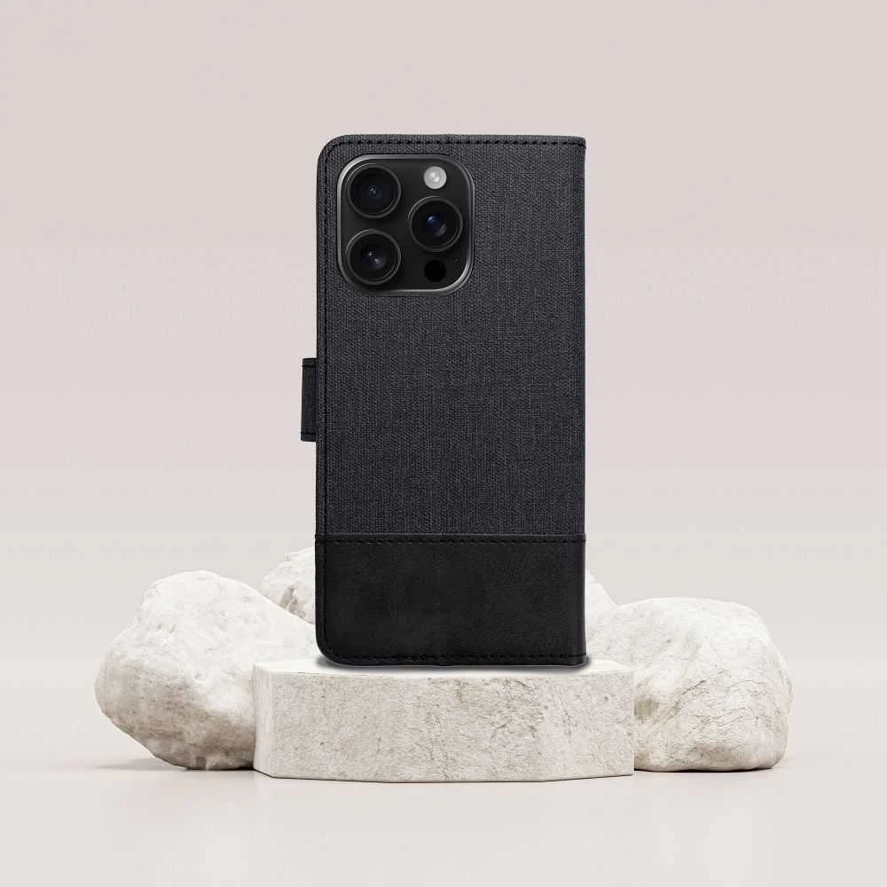 OEM atverčiamas dėklas iPhone 17 AIR Gomma Book juodas