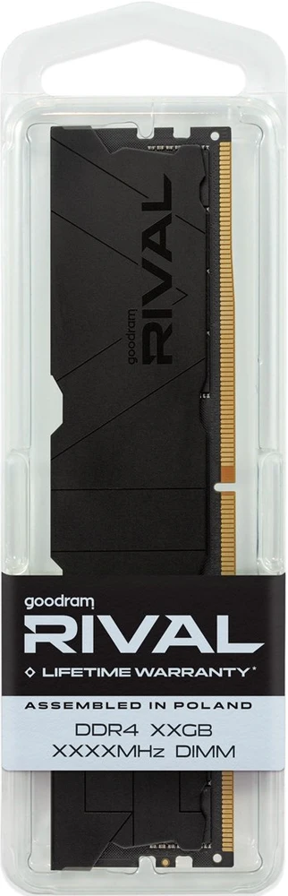 „Goodram *DDR4 Rival Deep Juodas 16GB(2* 8)/3600 CL18“ atminties modulis 2 x 8 GB 3600 MT/s 288 kontaktų DIMM