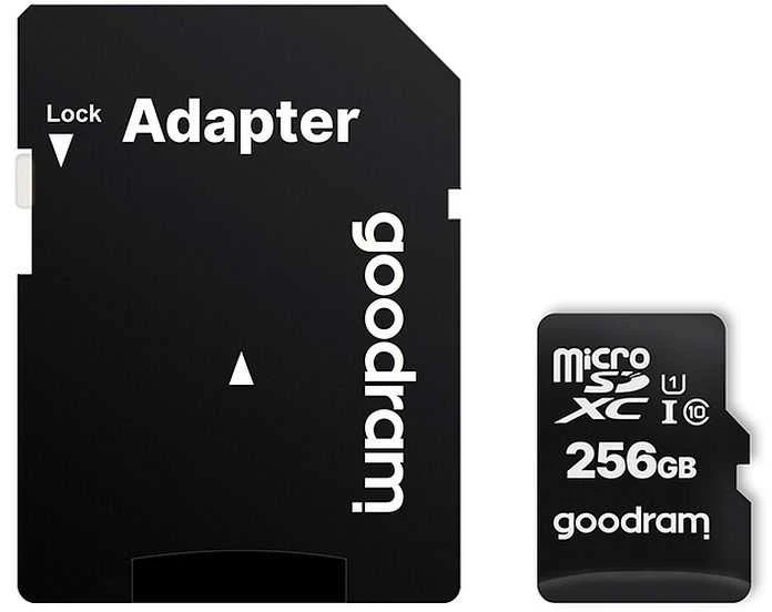 GOODRAM M1AA-2560R12 GOODRAM atminties kortelė Micro SDXC 256GB Class 10 UHS-I + Adapteriai