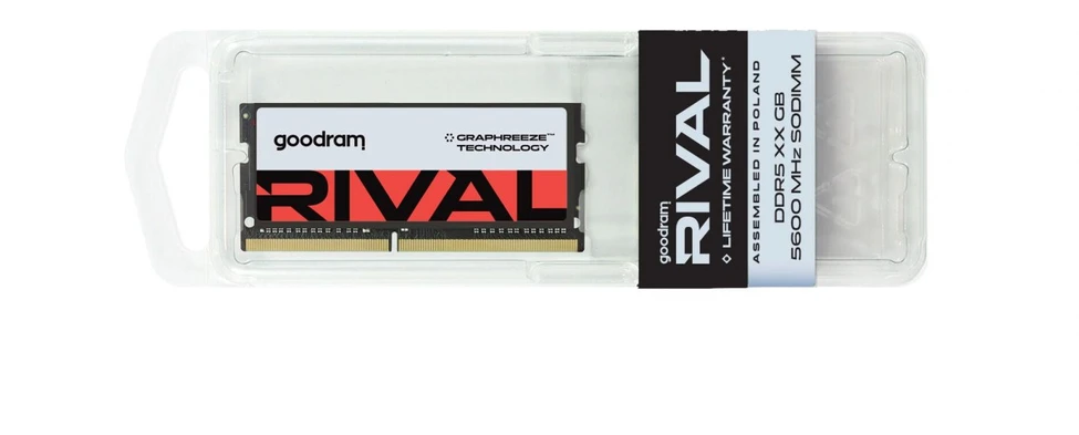 „Goodram SODIMM DDR5 2x16Gb 5600MHz CL40 SR RIVAL“ atminties modulis 32 GB 5600 MT/s 262 kontaktų SO-DIMM