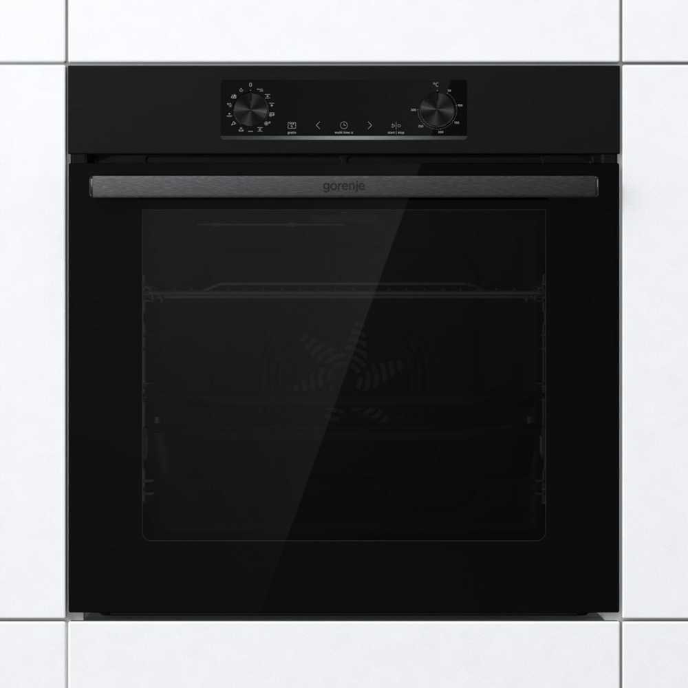 Gorenje | Orkaitė | BOS6737E06B | 77 L | Daugiafunkcis | EcoClean | Mechaninis valdymas | Garų funkcija | Konvekcija | Aukštis 59,5 cm | Plotis 59,5 cm | Juodas