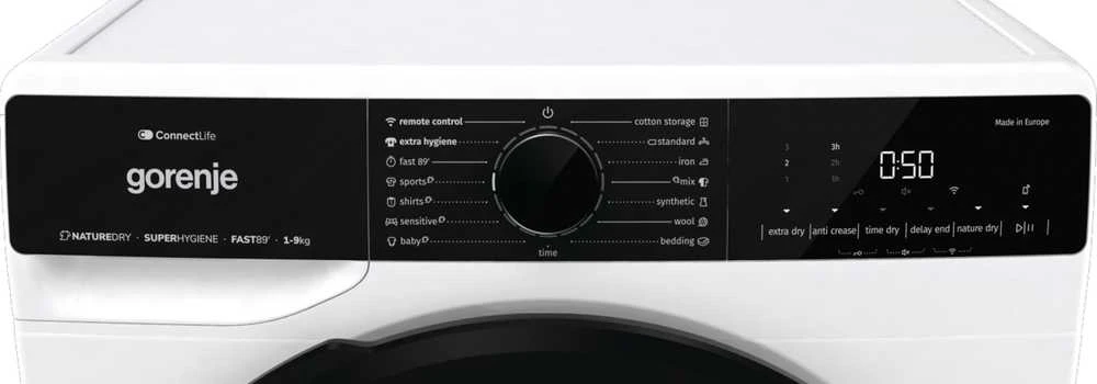 Džiovyklė Gorenje DPNA92WIFI tumble dryer Freestanding Front-load 9kg A++ Juodas, Baltas