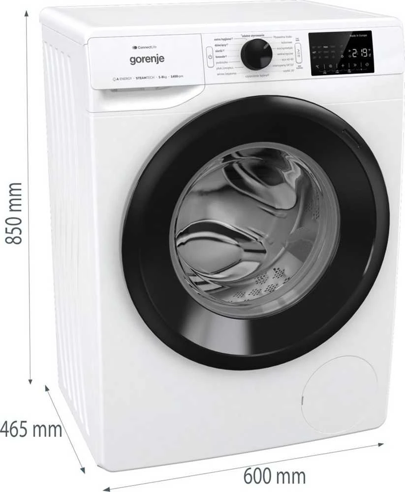 Gorenje G400 Freestanding Skalbimo mašina, 8kg, 1400 rpm WPNEI84SBSWIFI/PL
