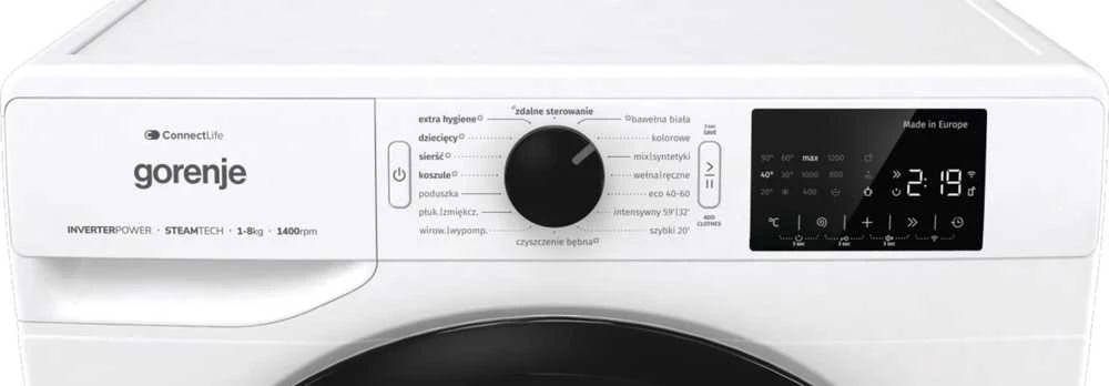 Gorenje G400 Freestanding Skalbimo mašina, 8kg, 1400 rpm WPNEI84SBSWIFI/PL