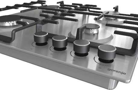 Gorenje | Hob | G642ABX | Gas | Number of burners/cooking zones 4 | Rotary knobs | Nerūdijantis plienas