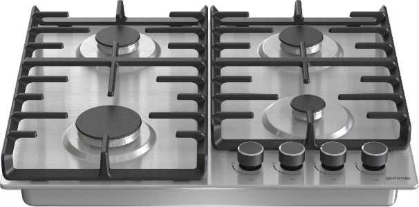 Gorenje | Hob | G642ABX | Gas | Number of burners/cooking zones 4 | Rotary knobs | Nerūdijantis plienas
