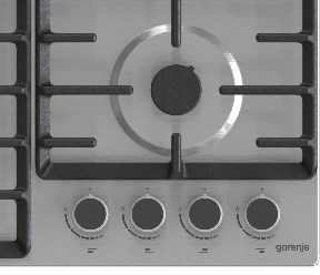 Gorenje | Hob | G642ABX | Gas | Number of burners/cooking zones 4 | Rotary knobs | Nerūdijantis plienas