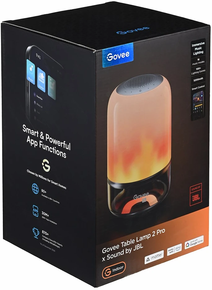 „Govee Table Lamp 2 Pro x Sound by JBL“ išmanioji stalo lempa su „Wi-Fi“ / „Bluetooth“