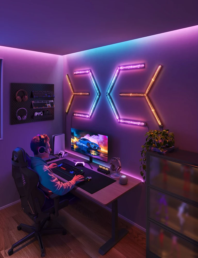 Govee H6063 žaidimų sieninis šviestuvas | Oświetlenie LED | RGBIC, 2,4 GHz Wi-Fi + Bluetooth