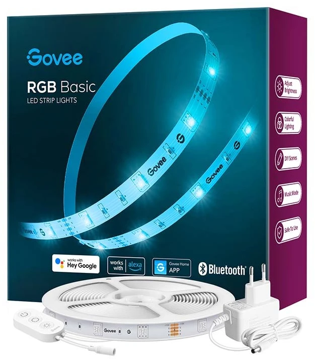 Govee H618C Basic LED juostinis šviestuvas 10m | Taśma LED | Wi-Fi, Bluetooth, RGBIC