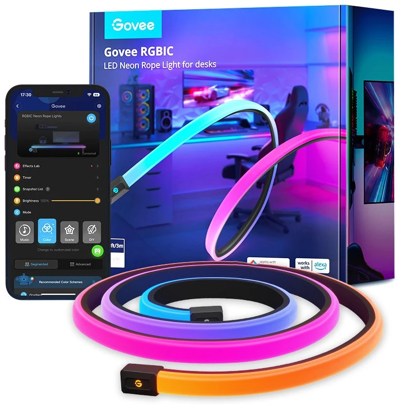 Govee H61C3 neoninis žaidimų stalo šviestuvas | LED juostelė | stalo apšvietimas, RGBIC