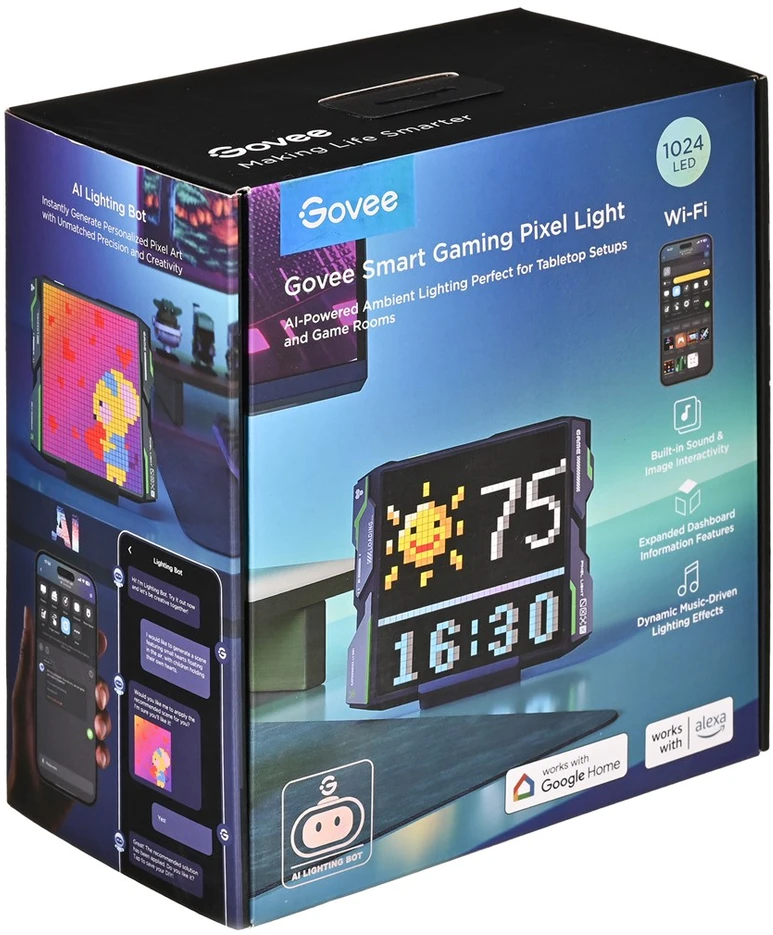 „Govee Pixel Light“ išmanioji stalinė lempa su „Wi-Fi“ / „Bluetooth“