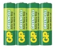 GP Baterija (AA) GREENCELL Zink carbon R6/AA 15G-S4 (4 batteries / shrink) 1.5V
