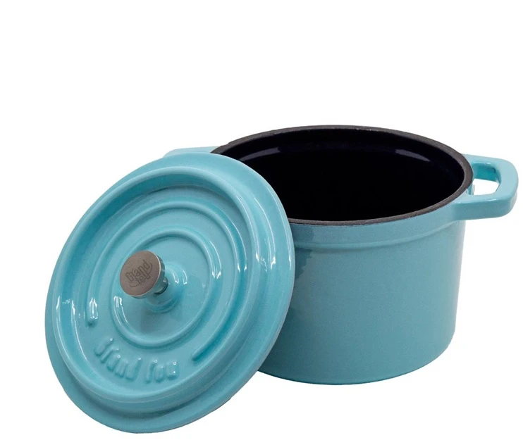 Sourcing Emaliuotas ketaus mini puodas, šviesiai mėlynas, 0,65 l.