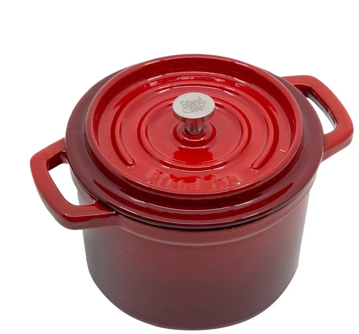 Sourcing Emaliuotas ketaus mini puodas, raudonas, 0,65 l.