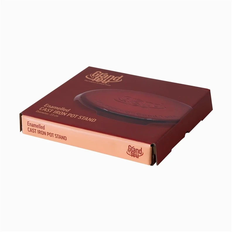 Sourcing Emaliuotas ketaus padėkliukas, raudonas, ⌀ 23 cm.