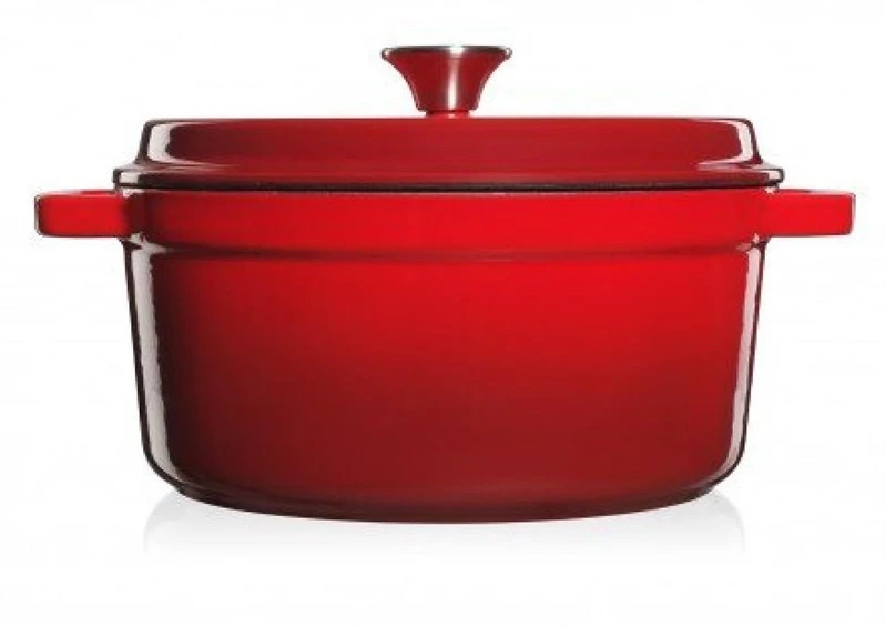 Grand Feu Grandfeu puodas su dangčiu, raudonas, 3,5l
