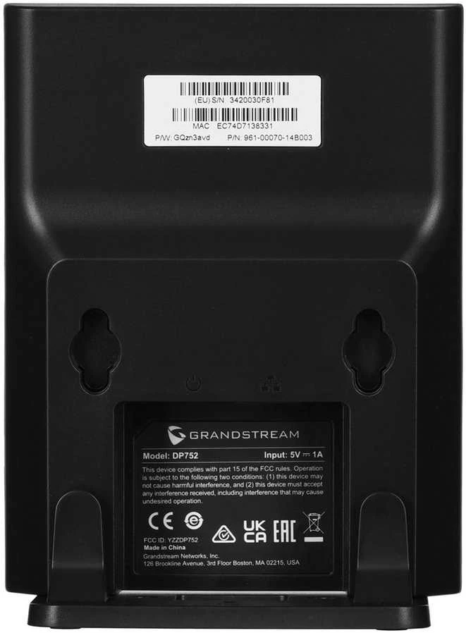 VoIP Bazinė Stotis - Grandstream GDP 752 Base 5 Handsets PoE 400m Range