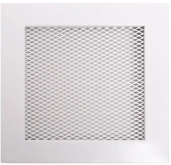 Grotelės židiniui HEARTH, baltos, 170 x 170 mm