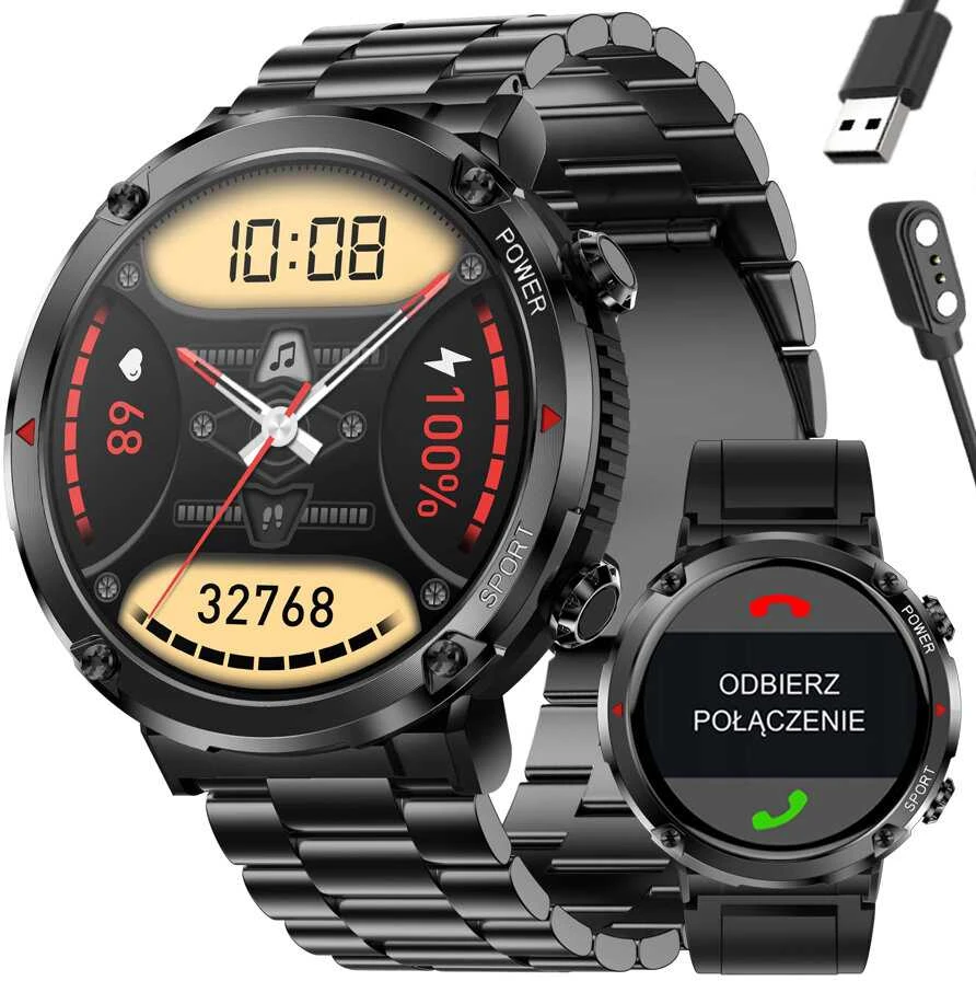 GRAVITY GT21-1 VYRIŠKAS Išmanusis laikrodis - BLUETOOTH CALL, PAPILDOMAS DIRŽAS (sg025a)