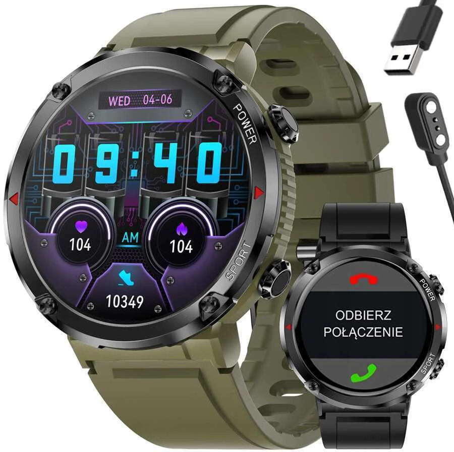 Išmanusis laikrodis MĘSKI GRAVITY GT21-7 - BLUETOOTH CALL, DODATKOWY PASEK (sg025g)